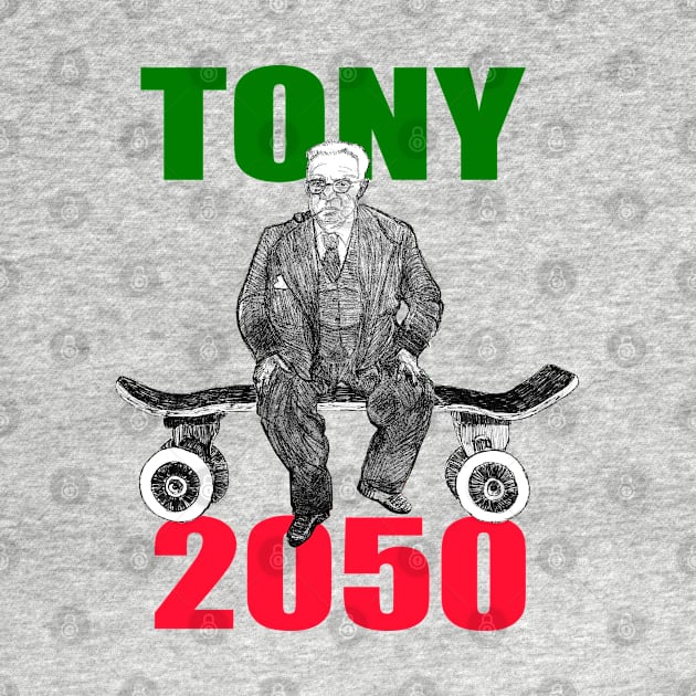 Tony Skates 2050 - Old time skater. by Lunatic Painter